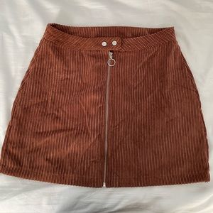 FashionNova Tan/Brown Ribbed Skirt